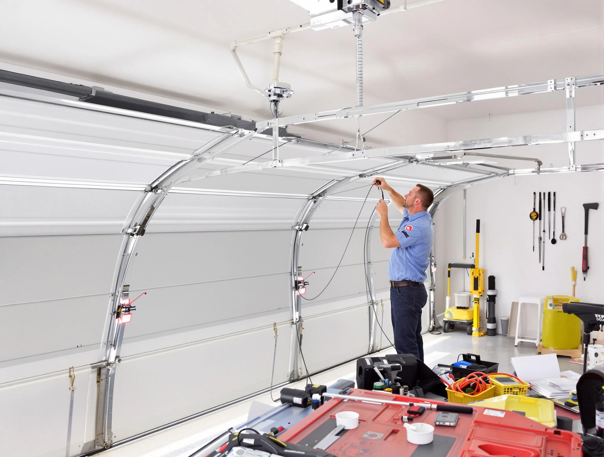 Garage door cable repair service by Round Rock Garage Door Repair in Round Rock