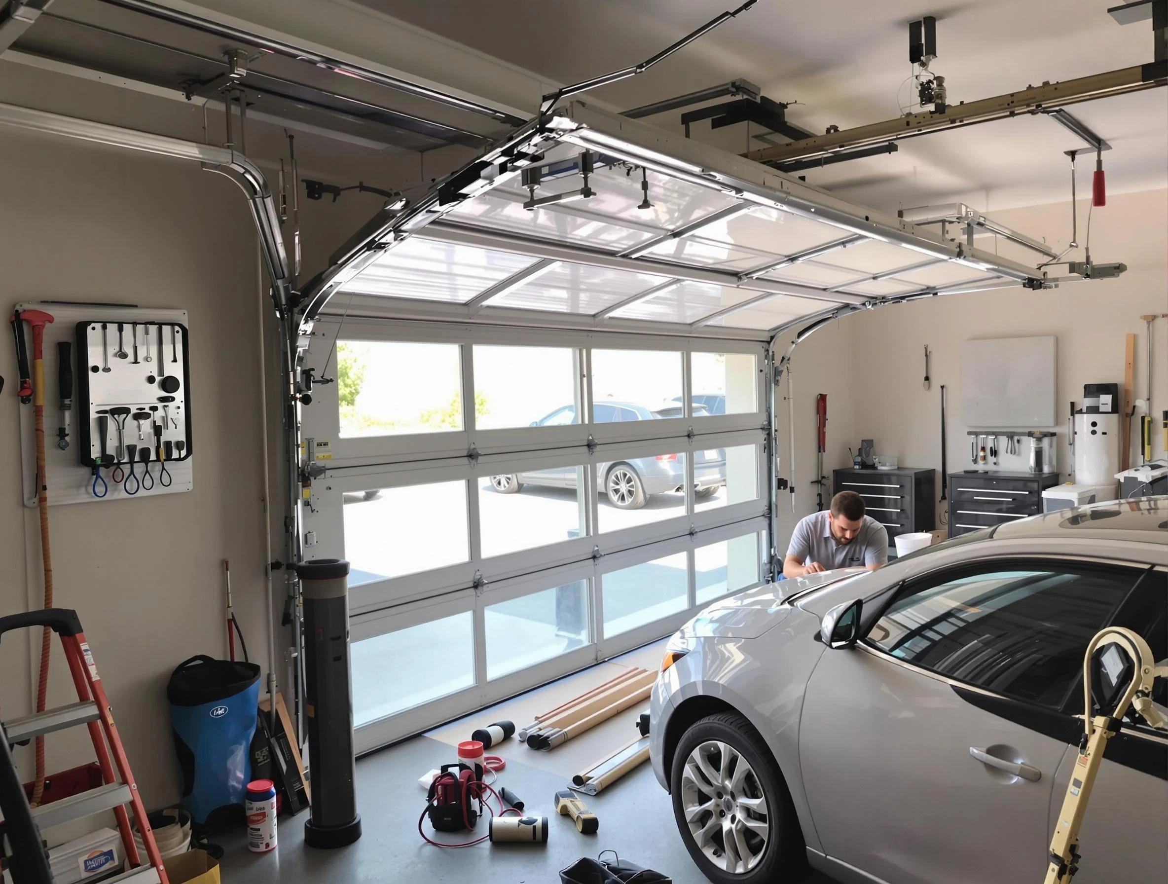Garage door noise reduction service by Round Rock Garage Door Repair in Round Rock