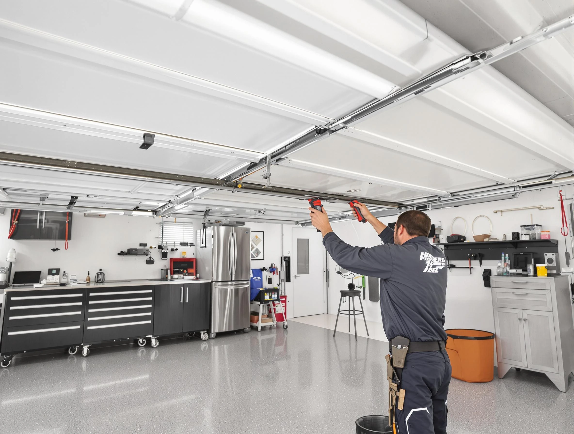 Overhead garage door repair service by Round Rock Garage Door Repair in Round Rock